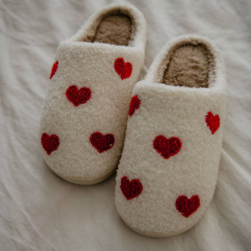 Heart Patterned Slippers - Lark & Lily Boutique